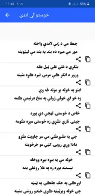 خوستۍ لهجه لنډۍ android App screenshot 2